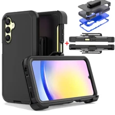 For Samsung Galaxy A25 5G Case Hybrid Heavy Duty+Belt Clip Fit Otterbox Defender