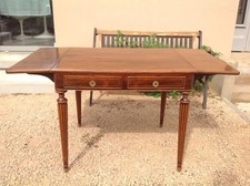 Chic table milieu jeux st. Louis XVI Volets Palissandre incrustation citronnier
