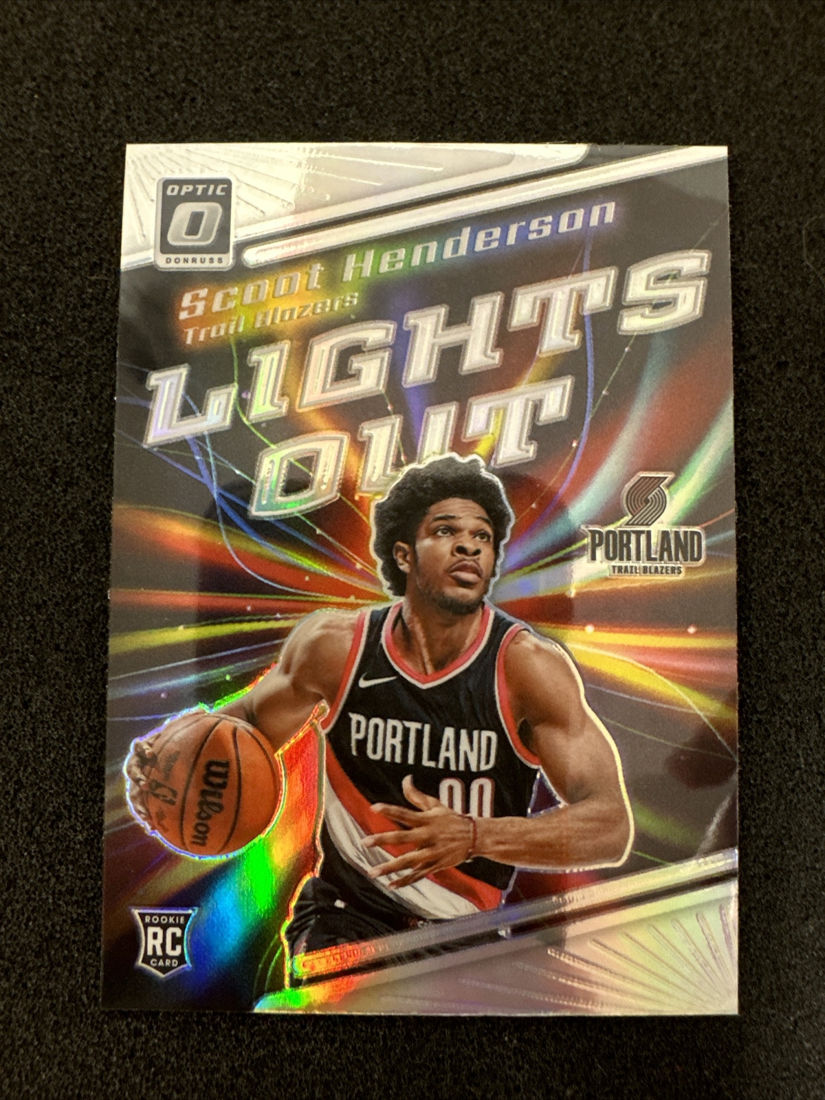 2023-24 Donruss Optic Scoot Henderson #14 Lights Out Rookie Holo