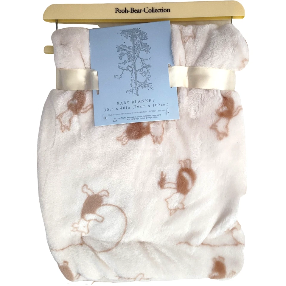 Winnie The Pooh Bear Collection Piglet Baby Blanket Soft Pink Beige Classic NWT - Image 2 of 4