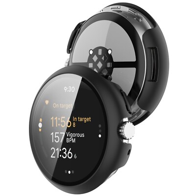 Google Pixel Watch 1/2/3 schutz Hülle Cover Case PC+9H Schutzglas harte Hülle