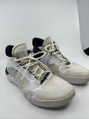 New Balance KAWHI White Black Sz Basketball Shoes Fit Weave Lite Mid Top 