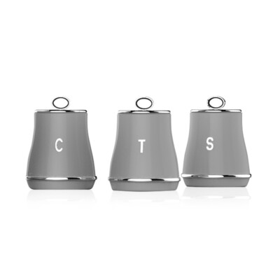 Tower Renaissance Grey Tea, Coffee Sugar Storage Canisters
