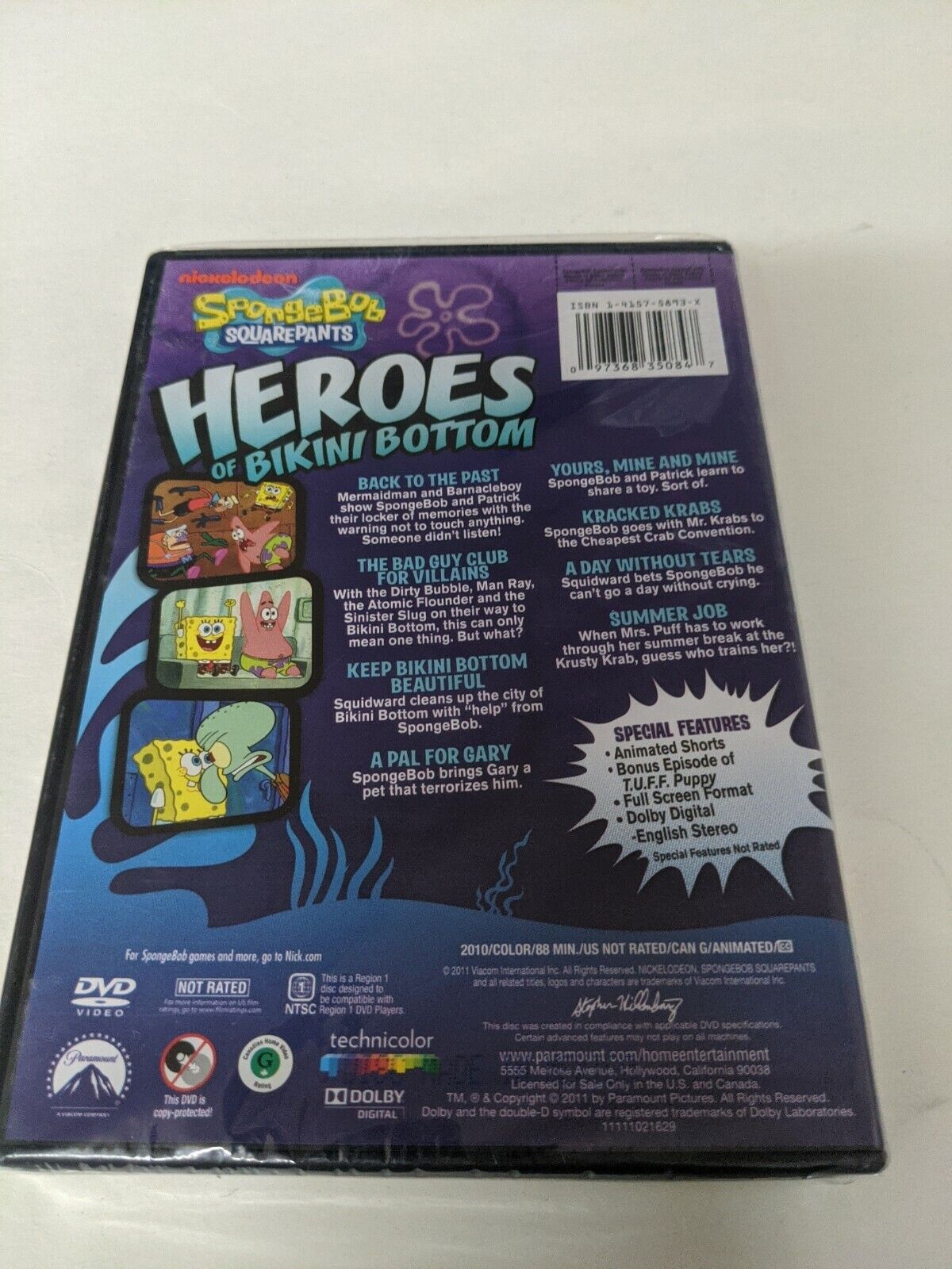 NEW SPONGEBOB SQUAREPANTS HEROES OF BIKINI BOTTOM DVD FREE WORLD WIDE  SHIPPING