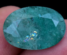 Rare Natural Green Colombian Emerald 11.95 CT Certified Oval Cut Loose Gemstone