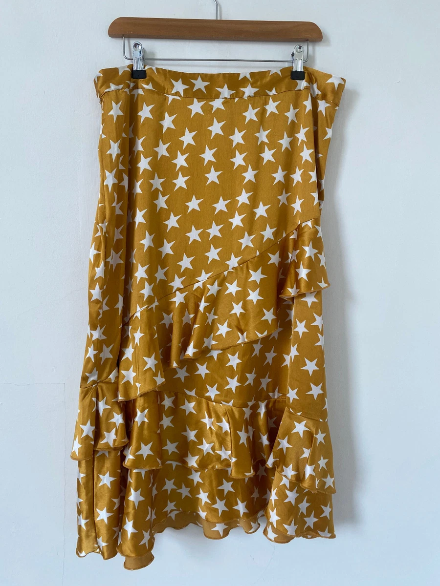 Ruffle gold cheap skirt