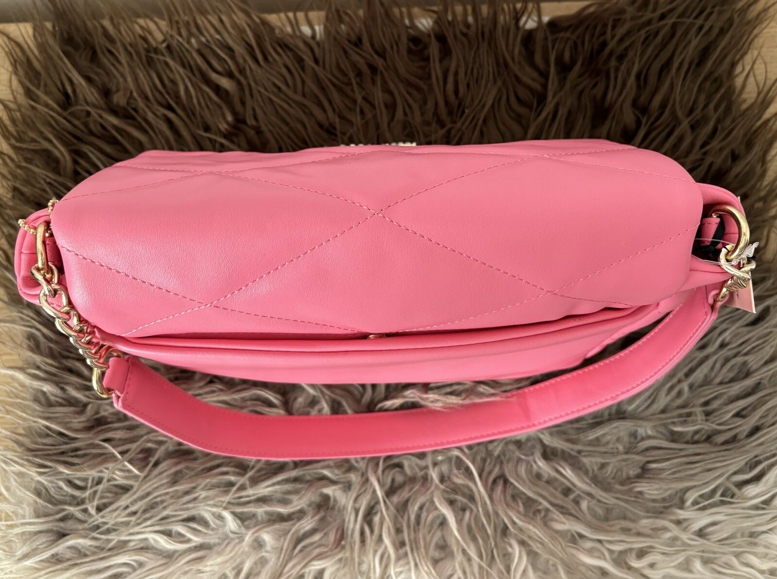 Borsa JUICY COUTURE Borsa a tracolla rosa diamante più luminosa di una NUOVA