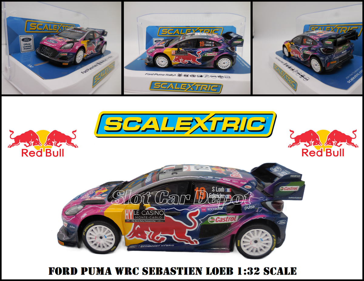 Scalextric 1:32 Scale Ford Puma WRC Gus Greensmith Slot Car C4449