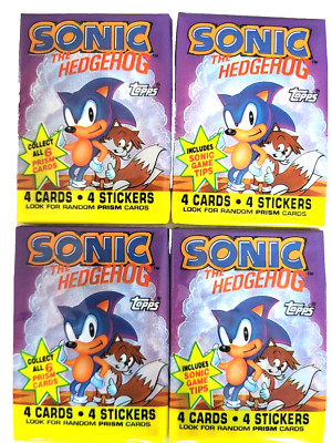 1993 Sonic the Hedgehog Trading Cards - Lot of 4 Sealed Packs