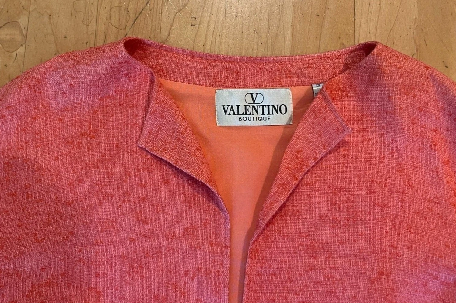 VALENTINO GIACCA ARANCIONE APERTA DAVANTI blazer manica tre quarti donna 12