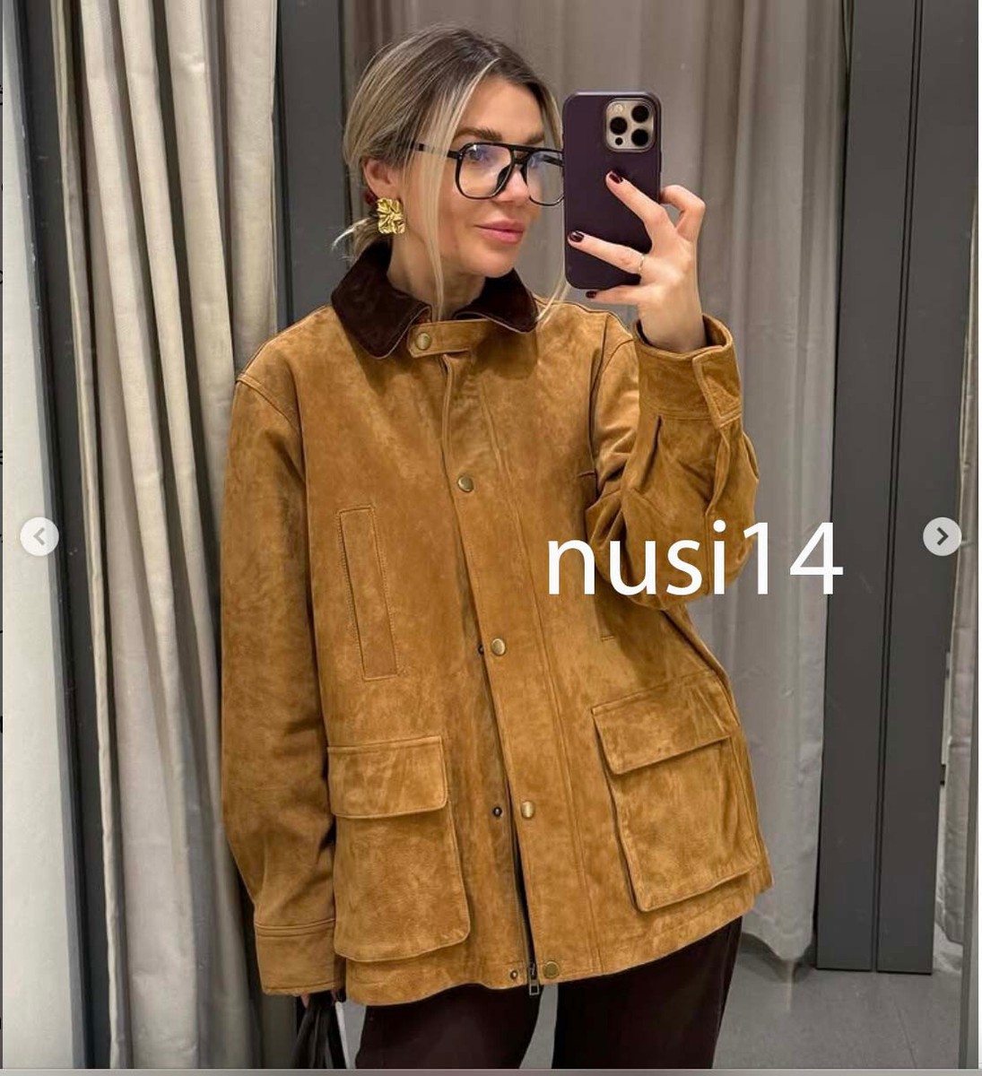ZARA WOMAN BNWT CONTRAST 100% SUEDE LEATHER JACKET WITH ZARA WOMAN BNWT CONTRAST 100% SUEDE LEATHER JACKET WITH