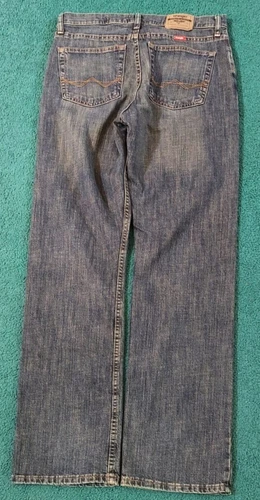 Wrangler Y2K Blue Denim Relaxed Boot Cut Jeans Size 32x34 RN 130273 Vintage - Picture 6 of 6