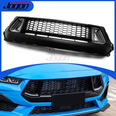 Upper Grille With LED For Ford Mustang 2024-2025 GT Ecoboost Matte Plastic Jogon