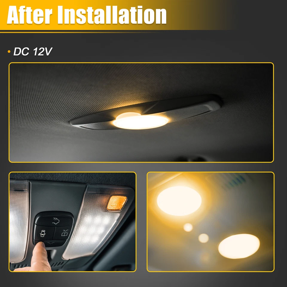 12V Car Reading Light LED Round Reading Lamp Kit ONE Custom for Pontiac GTO - Image 4 of 4