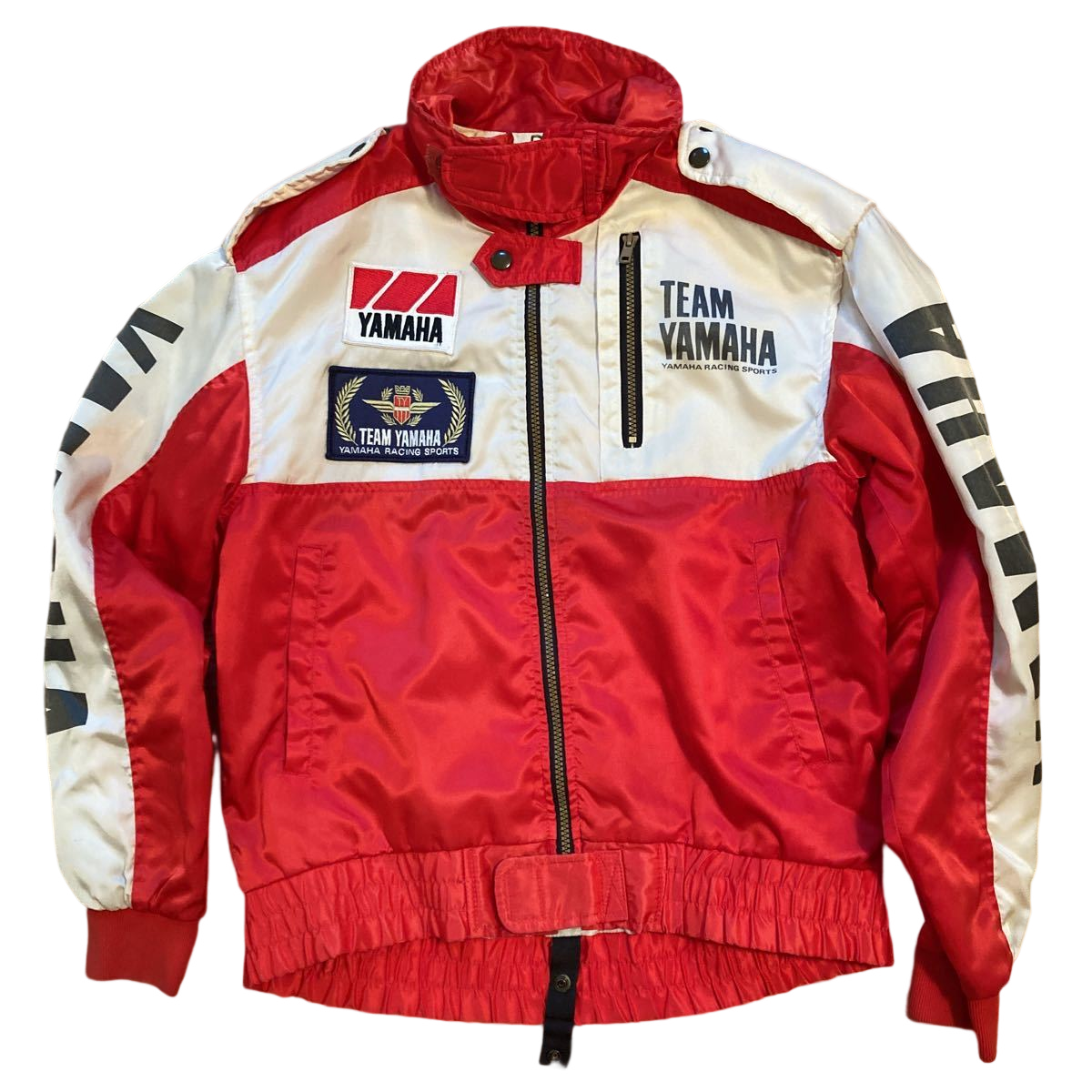 Vintage TEAM YAMAHA Nylon Jacket Outerwear 2Tones Red White Vintage TEAM YAMAHA Nylon Jacket Outerwear 2Tones Red White