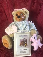 Signed Raikes Bears Courtney w/ Pink Baby Bear  The Sandman Cassette Lullabies