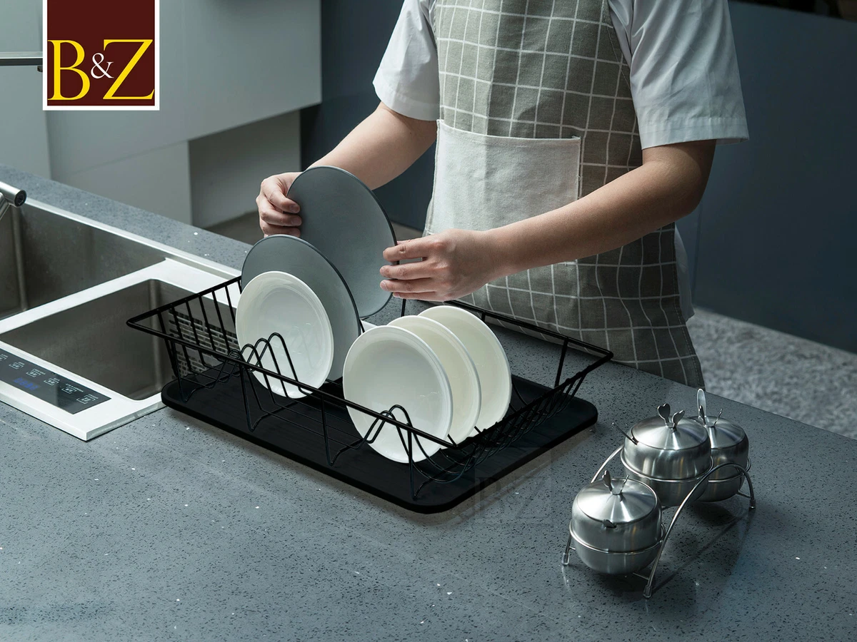 B&Z Kitchen Dish Drainer Rack Over the Sink Dish Rack Plates Holder Rack -  LARGE