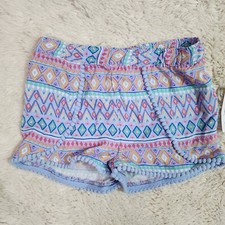 Toughskins Girls Youth Rayon Shorts Size 4T Periwinkle Aztec Pattern NWT