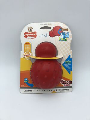 Nylabone Naturkautschuk-Kauspielzeug Hund L, Speckgeschmack, interaktiv