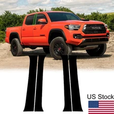 For 2016-23 Toyota Tacoma 4Pcs Glossy Black Pillar Post Door Side Window Covers