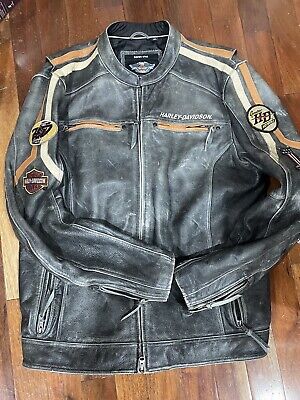 Harley Davidson Men's Boulevard Distressed Leather 2XLT Harley Davidson Men's Boulevard Distressed Leather 2XLT
