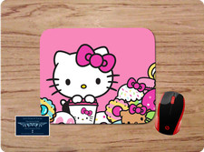 Hello Kitty Coffee Donuts Custom Desk Mat Mouse Pad Office Gift Home School Hello Kitty Coffee Donuts Custom Desk Mat Mouse Pad Office Gift Home School