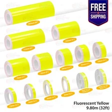 FLUORESCENT YELLOW PIN STRIPE Car Model Motorcycle Adhesive TAPE Vinyl Sticker