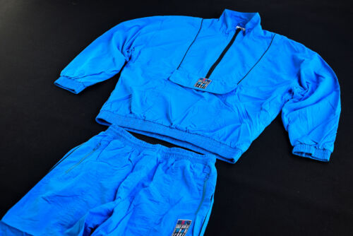 Puma Trainings Anzug Track Jump Suit Track Top Blau Vintage Nylon Fitness 5 S-M - Bild 1 von 14