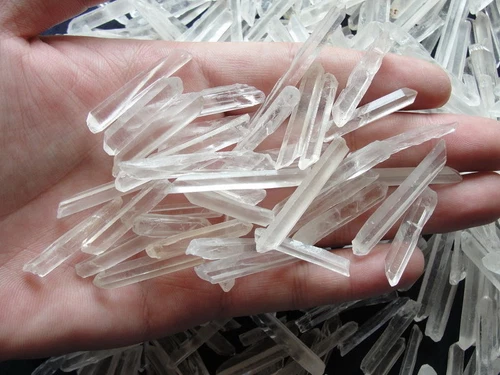 50g Lot Tibet Natural Clear Quartz Crystal Points Terminated Wand Specimen - Picture 5 of 7