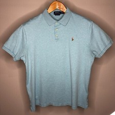 Polo Ralph Lauren Men  s XL Light Blue Custom Slim Polo Shirt Short Sleeve Preppy