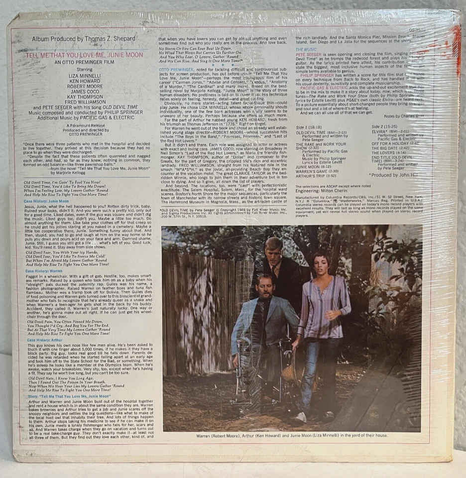 TELL ME THAT YOU LOVE ME, JUNIE MOON Soundtrack - 12" Vinyl Record LP - SEALED - Image 2 of 2