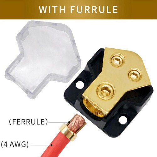 2 Way Power Distribution Block Power/Ground Splitter 0/4gauge AWG For Car Au;m' - Picture 9 of 9