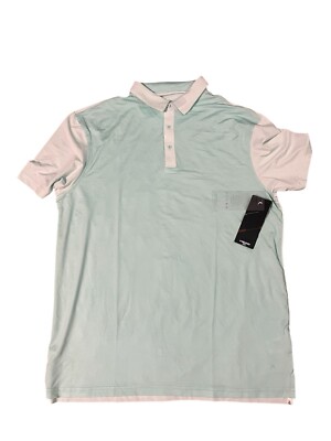 Head Golf  Mens Two-Tone S/S  Ocean White  Solid Polo Shirt XL NWT