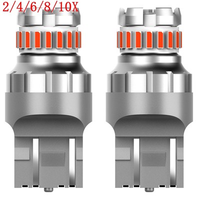 7443 Red Alert Flash 7440 Strobe LED Blinking Brake Light Tail Bulb Lamp 2F 2/8x