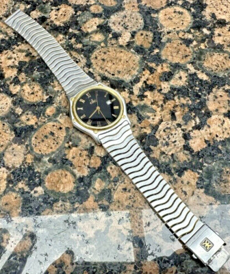 Ebel Ref 183903 Classic Wave Men's 35mm 18K & S/S Quartz Watch Nice Condition