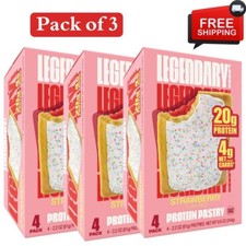 Legendary Foods Protein Pastry - Strawberry 12 Pack 3box - Protein Snack