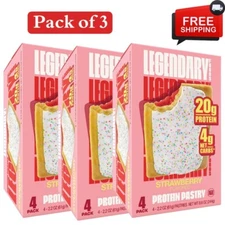 Legendary Foods Protein Pastry - Strawberry 12 Pack (3box) - Protein Snack