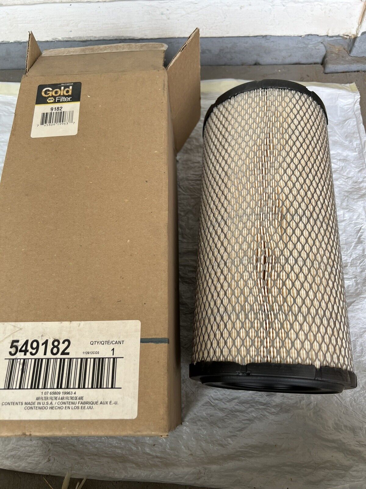 napa gold 9182 air filter new in box