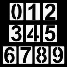 4 Inch Number Stencils Set 0-9 Reusable Plastic Number Painting Templates for Ca