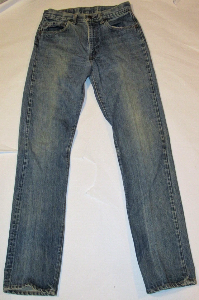 DE COLECCIÓN HOMBRE LEVIS 505 0217 AZUL DENIM JEANS/TALON 42 CREMALLERA/PESTAÑA ROJA! USA 31x34 Foto 3 de 4