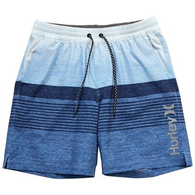HURLEY YOUNG MENS HURLEY EPIC OMBRE VOLLEY SWIM TRUNKS - AQUIFER (BLUE) SIZE XL