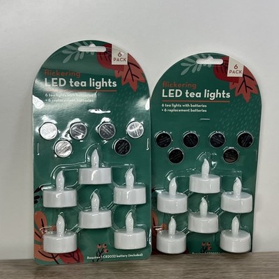 Flickering LED Tea Lights 2CT
