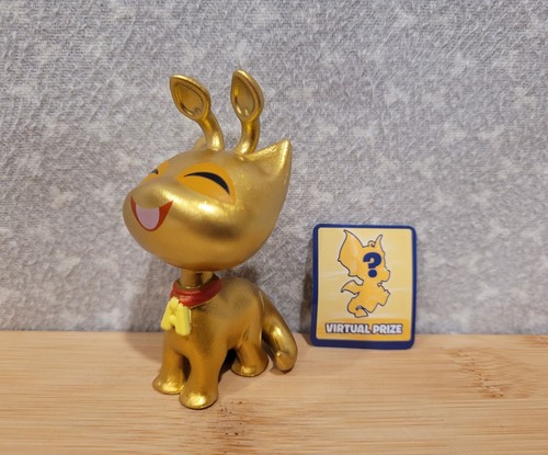 Phatmojo Neopets Rare Gold Aisha Mini Figure w/ Prize Code