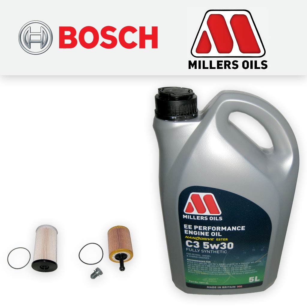 SERVICE KIT for VW CADDY (2K) 2.0 TDI 8V BMM OIL FUEL FILTERS +OIL (2007-2010)
