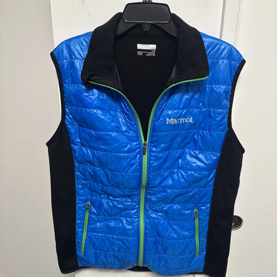 Chaleco Marmot Variant Azul Hombre Grande Híbrido Polartec Cremallera Completa Foto 3 de 4