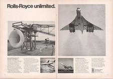 Rolls-Royce Concorde RB.211 Vintage 2pg Magazine Ad 1969