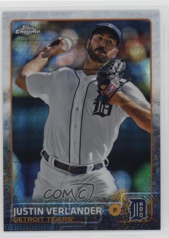 2015 Topps Chrome Prism Refractor Justin Verlander #191 0w8