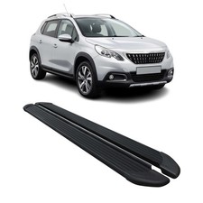 Seitenschweller Trittbretter Schweller für Peugeot 2008 2017-2020 Alu Schwarz