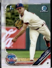 2019 Bowman Draft Chrome #BDC-191 Erik Miller  Philadelphia Phillies Refractor