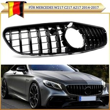 F&uuml;r Mercedes W217 C217 A217 S63 S65 K&uuml;hlergrill Glanz Schwarz GT Look Grill Nur